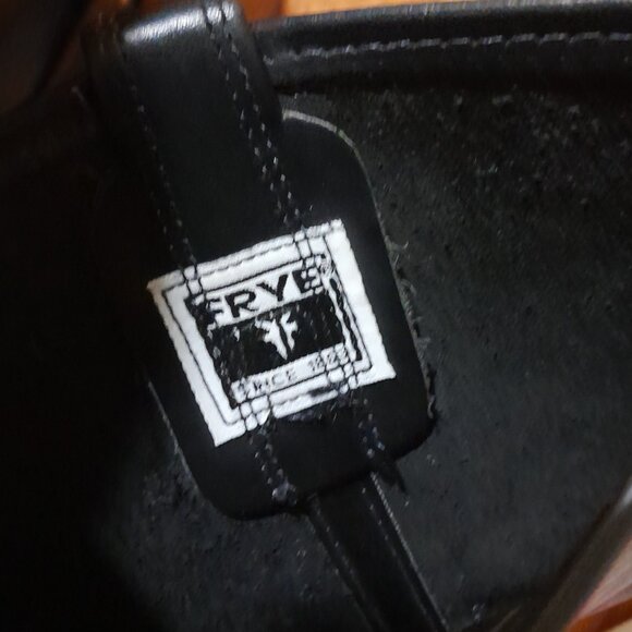 Frye U.S.A Made 12R Women's Harness Biker Boots Black Leather Sz 9.5M - Picture 12 of 15